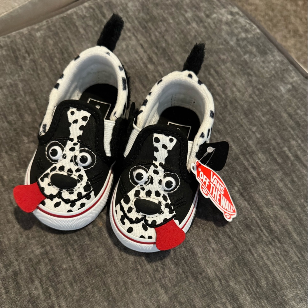 Vans Kids' Black and White Dalmatian Shoes